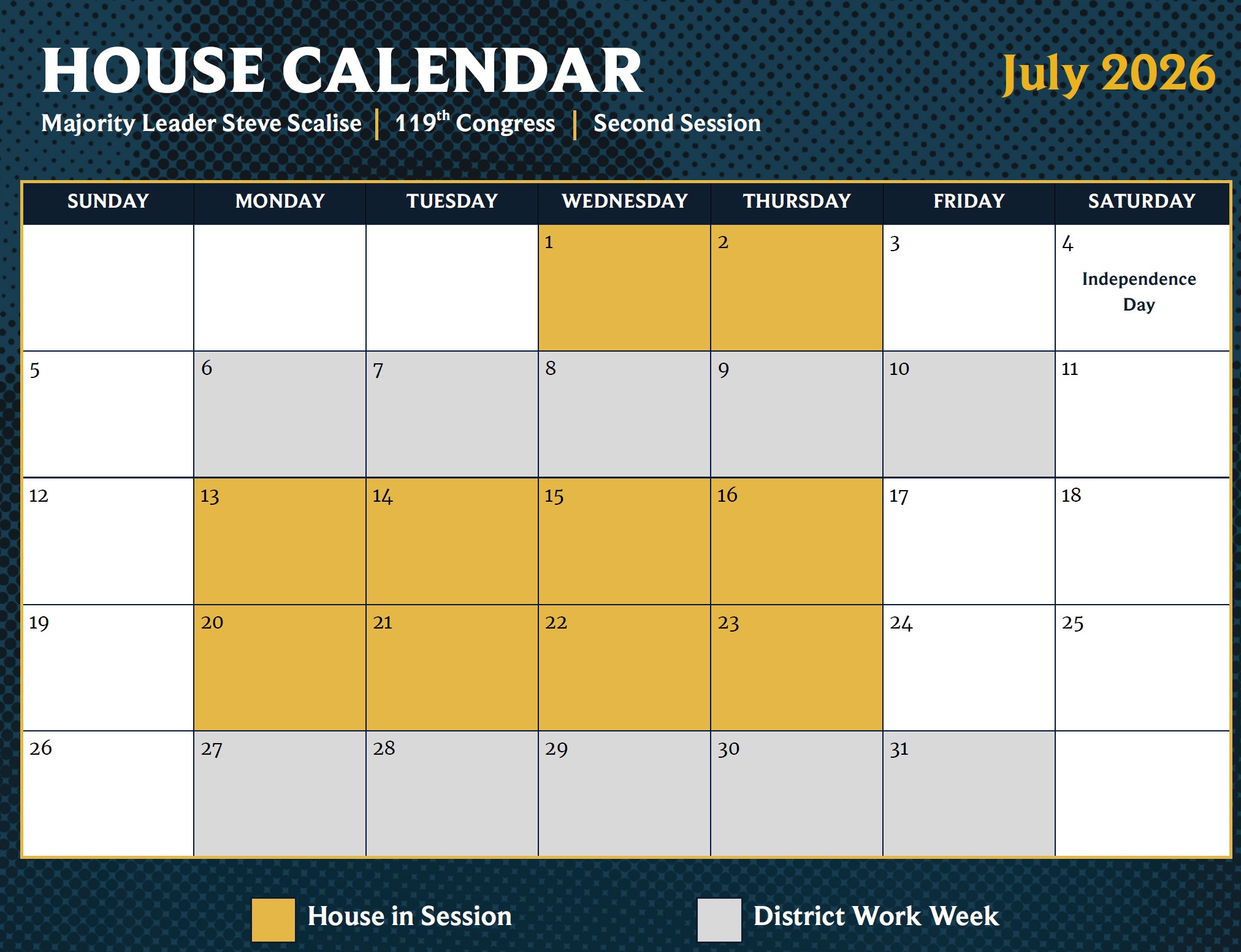 July 2026 Calendar